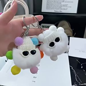 Gantungan Kunci Lucu Rex Kelinci Bulu Ornamen Boneka Kartun