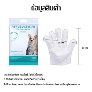 6PCS ถุงมือทำความสะอาดสัตว์เลี้ยงแบบไม่ต้องล้าง ถุงมืออาบน้ำแบบแห้ง ถุงมือเช็ดตัวสัตว์เลี้ยง ถุงมือสัตว์เลี้ยงแบบใช้แล้วทิ้ง