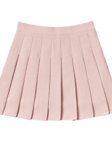 Solid Color Casual Short Pleated Skirt for Women Pure Color Casual Short Pleated Skirt