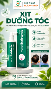 [NHẬP KHẨU CHÂU ÂU] XỊT DƯỠNG TÓC VENCIL HAIRTONIC LOTION 60ml hỗ trợ giảm rụng tóc kích thích mọc tóc cho nam và nữ