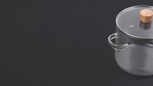 Nồi Nấu Ăn Bằng Thủy Tinh Borosilicate 1600ML/2300ML Có Nắp Trong Suốt Đa Năng Dùng Được Cho Bếp Gas & Bếp Từ