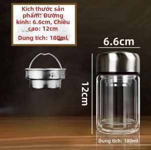 TEKANAI | Cốc Thủy Tinh Nhỏ Dễ Thương và Di Động 180ml
