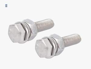 น็อตแสตนเลสเกรด304 หกเหลี่ยม พร้อม แหวน+สปริง+ตัวเมีย สเตนเลส 304 เกลียวมิล Hexagon Bolt SUS304