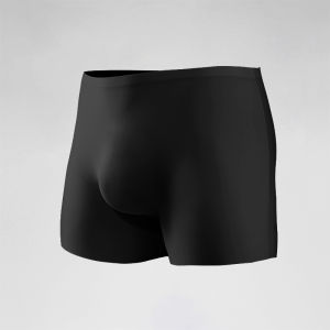 Mens Ice Silk 3D Molded Briefs Sporty Low Rise Boxer Shorts Thin Design Extended Length Sports Underwear Nylon Material Solid Color