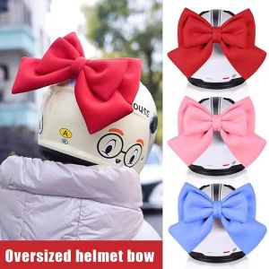 Cute Motorcycle Helmet Bow Decoration Electric Bike Body Helmet Bowknot Suction Cup Decoration Accessories For Girl Women