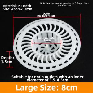 Kitchen Sink Drain Filter Bath Tub Drainage Cover Bathroom Floor Drainage Prevent Clogging Filter Water Pool Separator Net