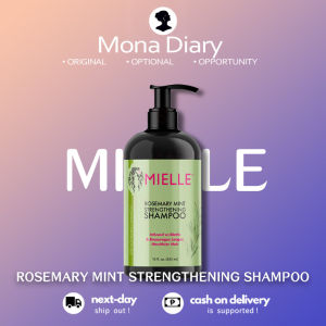🌸100% Authentic🌸 Mielle Organics Rosemary Mint Strengthening Shampoo 355ml Cleanses and Helps Strengthen Weak Brittle Hair Infused w/Biotin & Encourages Growth