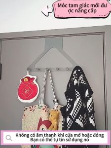 MEIDOO Móc sau cửa được nâng cấp thành móc hình tam giác được lắp đặt bằng miếng dán và có khả năng chịu lực tốt.