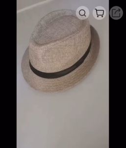 Topi Tompi fedora jazz bahan katun T47