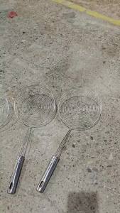 Oval Skimmer Stainless Steel Filter Mesh Oil Pot Food Filter Cookware Colander Fried Filter Kitchen Strainer Baking Cooking Tool