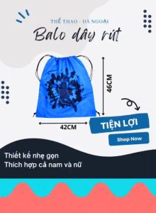 Balo dây rút loại dày– Túi dây rút đựng giày đồ thể thao đa năng – hình ngẫn nhiên- Kiến Lửa