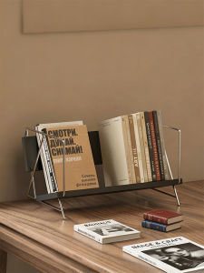 AMU·PIGGY | Vintage Style Desktop Storage Rack Real Wood Bookshelf