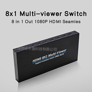 HDMI-compatible Multiviewer 4K 8 In 1 Out 1080P Quad Screen Multi Viewer HDMI Multi-Viewer Seamless Switch with IR