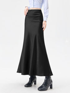 DAIXIANGFEIZI | Chân Váy Satin Mini Dành Cho Phụ Nữ Cao Ngắn Thiết Kế Bắt Chéo Dạng Đuôi Cá
