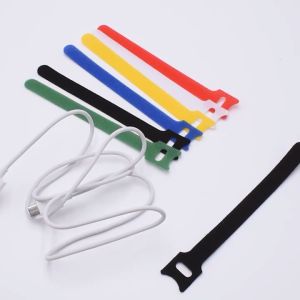 Reusable Fastening Cable Adjustable Cord Ties Microfiber Hook Loop Cords Management Wire Organizer Wraps