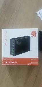 96W Desktop 6 USB Charging Station 3 USB-C PD20W Ports QC3.0 18W Fast Charger Wall Charger For IPhone 15 Samsung EU US Plug