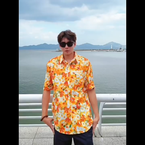 FLORAL DESIGN Polo Shirt for Man Couple Short Polo Korean Polo Oversized Hawaiian Polo for Women
