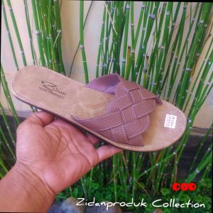 Sandal Selop Wanita Model Rajut Flat Nonslip Lentur Anti Licin