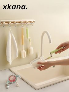 Hand-Cranked Three-In-One Cup Brush Water Cup Cleaning Sponge Brush Cup Lid Brush Milk Bottle Cleaner Household Cleaning Tool