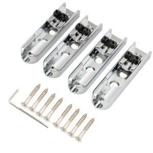 Musiclily Pro 15.5mm Individual Bass Bridge Single String Lock-Down Bass Bridge for 4-String Electric Bass (Set of 4)