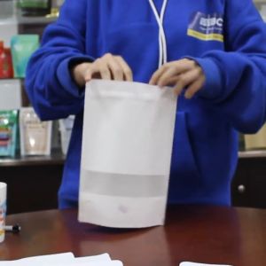 White Zip lock Kraft Paper Bag /Zip Bag / Packaging Bag with Sealable Zipper /Food packaging / Zipper Bag