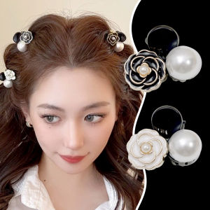 Camellia kẹp tóc nhỏ kẹp tóc răng cưa phụ nữ thanh lịch mũ dễ thương Mini tóc giả ngọc trai Clip cô gái bangs Kẹp tóc càng cua Phụ kiện tóc