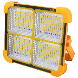 Vktech ไฟส่องสว่าง LED โซล่า 400W กันน้ำ - โคมไฟตั้งแคมป์สำหรับกิจกรรมกลางแจ้งและการซ่อมฉุกเฉิน - แสงสีขาวสว่างพร้อมการป้องกัน IP66