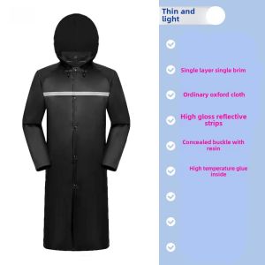 Raincoat Long Full Body Waterproof Rainproof Men and Women Outdoor Cycling Windbreaker Adult Reflective Battery Car Poncho