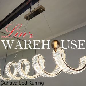 Lampu Gantung MODERN CRYSTAL SPIRAL 3 COLOUR LED pendant light