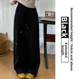 LANMENGYA | White American Work Pants Thin Summer High-Waist Loose Style