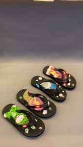 MAHARVA MERMAID HITAM Sandal Japit Kartun Duyung Sendal Jepit Anak Cewek