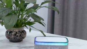 New Creative Desktop Blue Tooth Speaker with 15W Wireless Charger Bedside Night Light Alarm LED Clock MP3 Music Player Soundbox