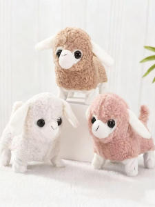 Đồ Chơi Cừu Nhồi Bông Điện Tử Có Tiếng Kêu Thật Có Đuôi Lắc Chuông Đồ Chơi Trẻ Em Đồ Chơi Động Vật Cừu