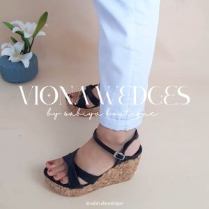 Sabiya Boutique Viona Sepatu Sandal Wedges Wanita 7cm