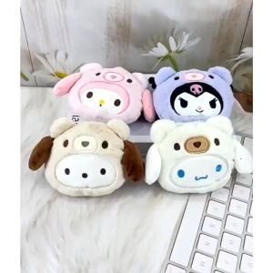 Sanrio Plush Coin Purse Kawaii Kuromi Melody Keychain Bag Coin Wallet Storage Bag Cartoon Cartoon Cinnamoroll Plush Coin Purse