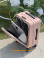 New Lightweight Front Opening Carry-On Luggage 20 Inch Travel Suitcase with Password Lock Fashionable Trendy Polyester Material. 