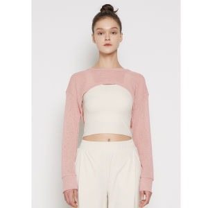 New 2025 Yoga Long Sleeve Cover up Running Sport Jacket Quick Dry Shoulder T Shirt Womens Sportswear Cotton Polyester Blend