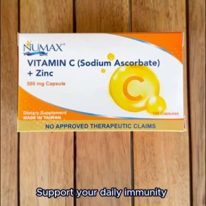 VITAMIN C NUMAX SODIUM ASCORBATE PLUS ZINC 100 CAPSULES