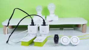 RF433 Smart Plug EU FR Wireless Socket Remote for Lamp Fan TV Universal 4 Buttons Clone Duplicator Garage Door Opener Remote