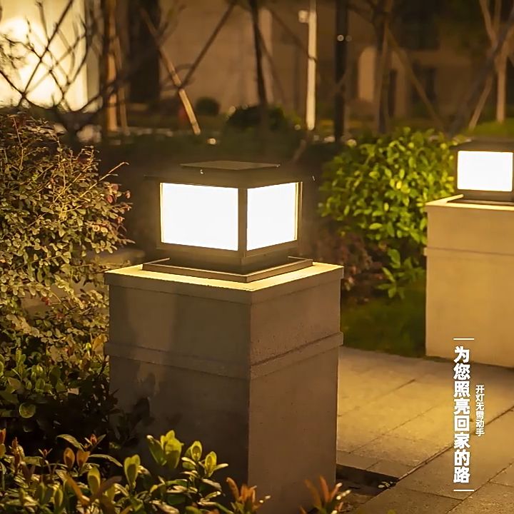 Solar Post Lights, Outdoor Led Pillar Lights for Garden, Waterproof ...