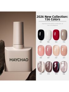 MAYCHAO | Cherry Red Gel Polish White Effect Long-lasting