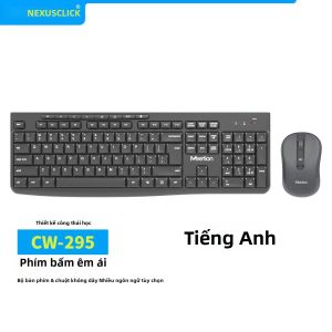 Bộ Bàn Phím Chuột Không Dây NexusClick Thiết Kế Nga Kiểu Dáng Công Thái Học Cấu Hình Thấp Sử Dụng Pin 2.4G Dành Cho Nhà Và Văn Phòng