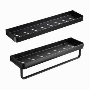 baokemo Bathroom Storage Hardware Storage Rack Toilet Rack  Wall Mounted Shower Shelf  Free Punch Corner Rack Shelving Kitcheen Bathroom Accessories Floating Bedside Shelf - Lazada