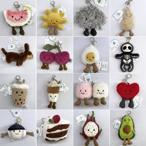 JC Golf ball plush keychain grape keychain jellyfish plush toy hippopotamus and plush elephant JC bag keychain