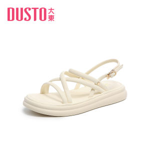 Dadong Fashion Thick Sole Sandals Womens Summer New Arrival Sweet Style Low Heel Flat Open Toe Thin Strap Womens Shoes 2009