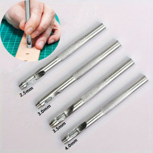 Craftsman World Manual Belt Punching Machine 4-Piece Circle Puncher And Dies Set Leather Crafting Drill & Punch Tool Kit