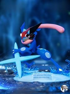 Pokemon Kogure Ninja Frog Small Size Anime Figurine Playism Collectible Blind Box Toy Gift Rayquaza Statue Desktop Decoration