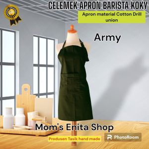 Celemek Apron Masak Full Apron Chef Apron Material Drill Union