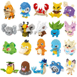 Pokémon Doll Miniature Diamond Building Blocks Small Particles Assembled DIY Puzzle Pikachu Animal Model
