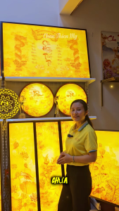 Hào Quang Trúc Chỉ In Bát Nhã Tâm Kinh CHÂN THIỆN MỸ Đèn Trang Trí Phòng Thờ Bàn Thờ TC-HQ-262